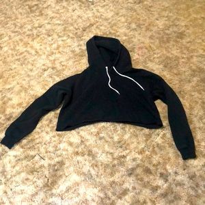 Black hoodie crop top